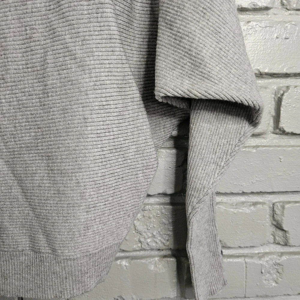 Magaschoni Womens Sweater XS Dolman Sleeve Contrast Stitch Ribbed Knit Boat Neck